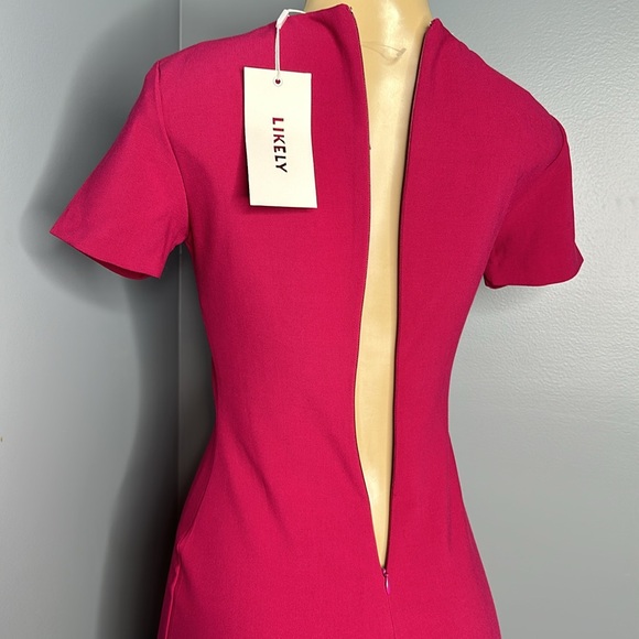 Likely Pink Barbiecore short sleeve Mi I dress size 0 - Picture 4 of 4